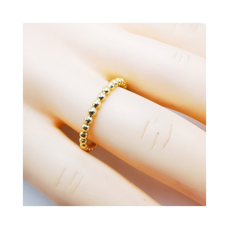 Bague Perlée Boules Or jaune 750 - 18 carats