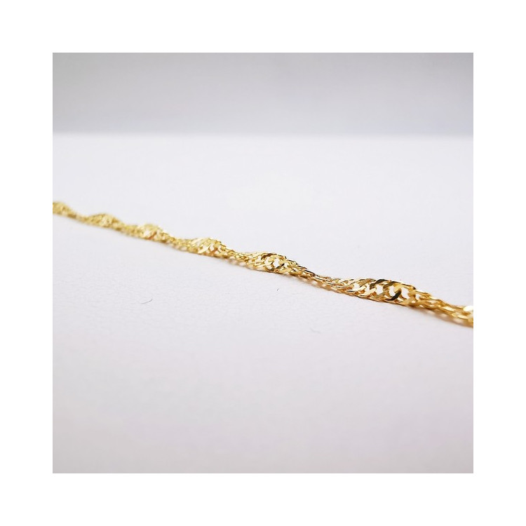 Bracelet Maille Singapour Or Jaune 750 - 18 carats