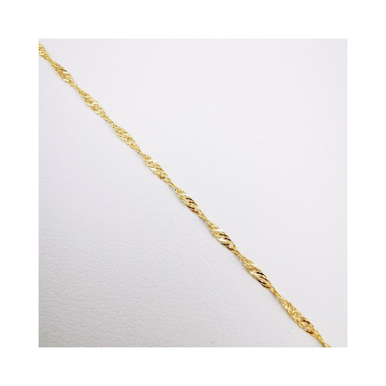 Bracelet Maille Singapour Or Jaune 750 - 18 carats