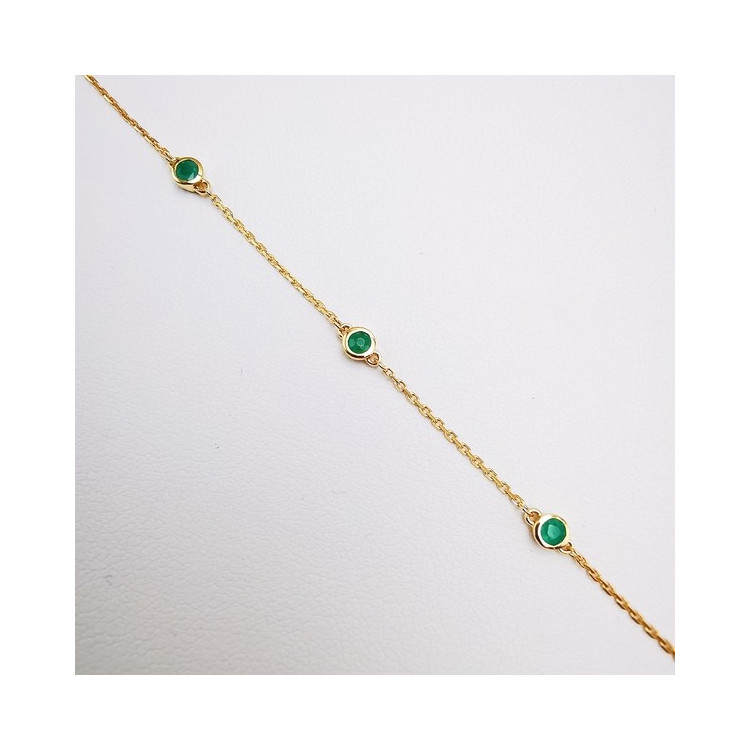 Bracelet Emeraudes Or Jaune 750 - 18 carats
