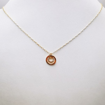 Collier Pendentif Ciselé Or Jaune 750 - 18 carats