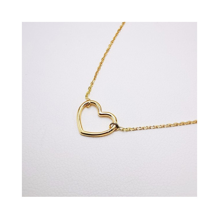 Collier Cœur Or Jaune  750 - 18 carats