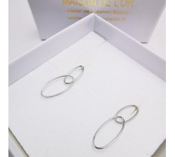 Boucles d'Oreilles "Esmée" Or Blanc 750 - 18 carats