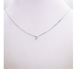 Collier Diamant 0.04 ct Or Blanc 750 - 18 carats
