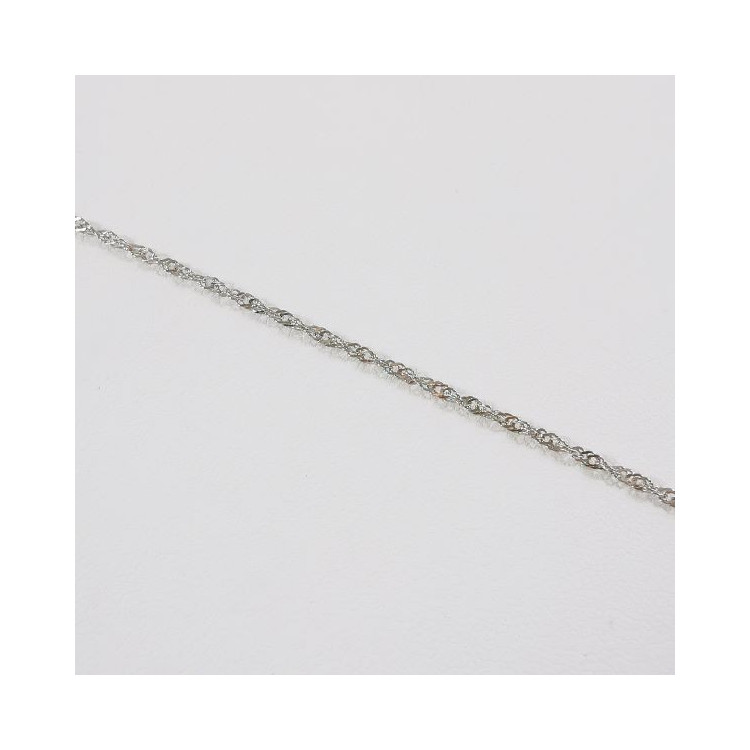 Bracelet Maille Singapour Or Blanc 750 - 18 carats
