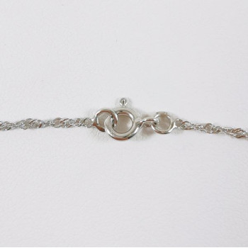 Bracelet Maille Singapour Or Blanc 750 - 18 carats