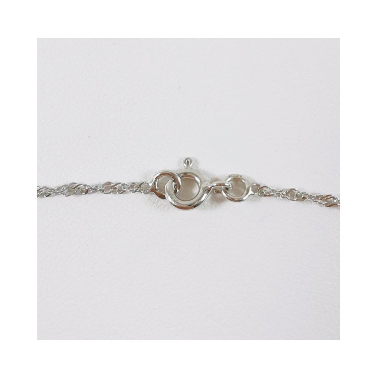 Bracelet Maille Singapour Or Blanc 750 - 18 carats