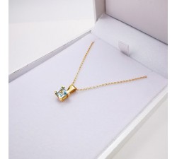Collier Aigue Marine Or Jaune 750 - 18 carats