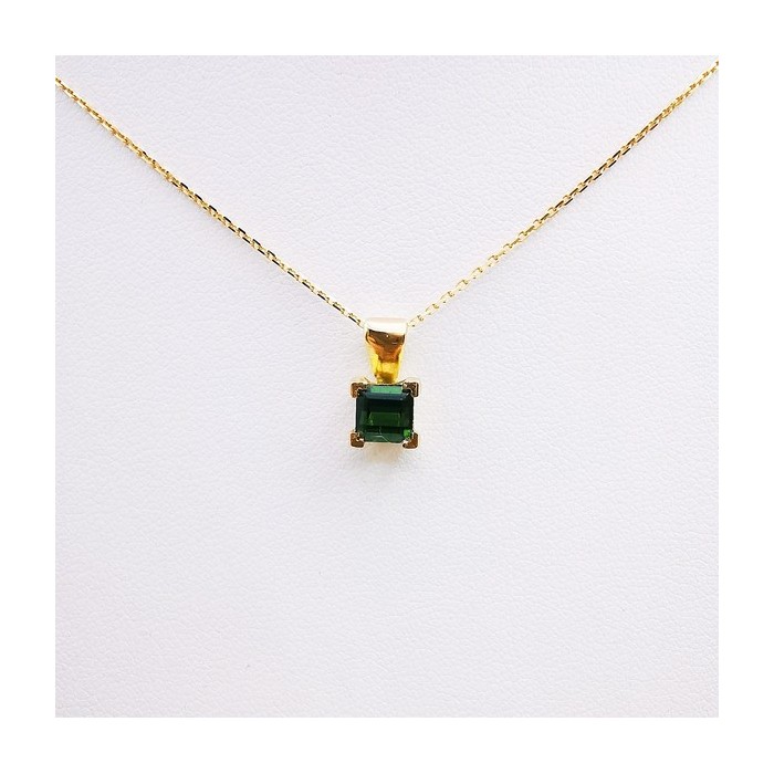 Collier Tourmaline verte Or Jaune 750 - 18 carats