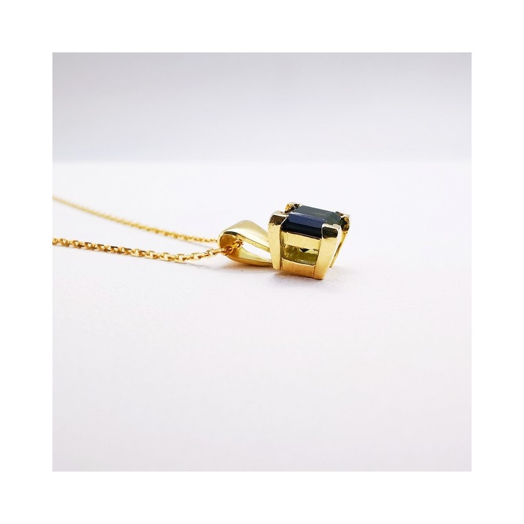 Collier Tourmaline verte Or Jaune 750 - 18 carats