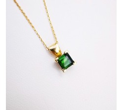 Collier Tourmaline verte Or Jaune 750 - 18 carats