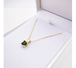 Collier Tourmaline verte Or Jaune 750 - 18 carats