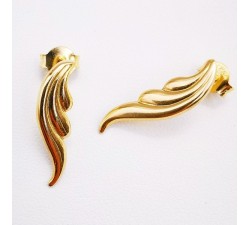 Boucles d'Oreilles Ailes Or Jaune 750 - 18 carats