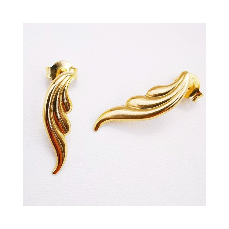 Boucles d'Oreilles Ailes Or Jaune 750 - 18 carats