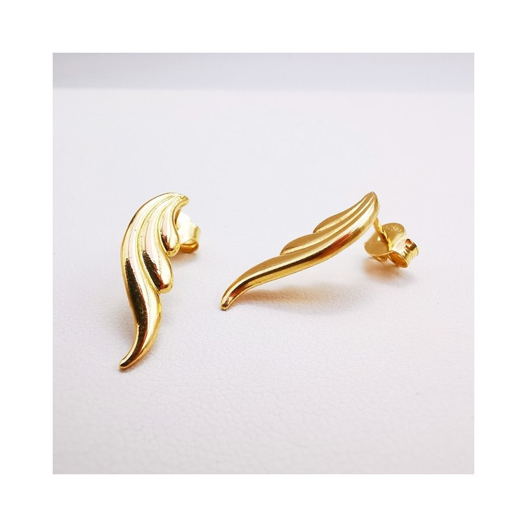 Boucles d'Oreilles Ailes Or Jaune 750 - 18 carats