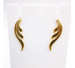 Boucles d'Oreilles Ailes Or Jaune 750 - 18 carats