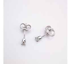 Boucles d'oreilles puces "Iconic" Diamants 2 X 0.08 ct Or Blanc 750 - 18 carats