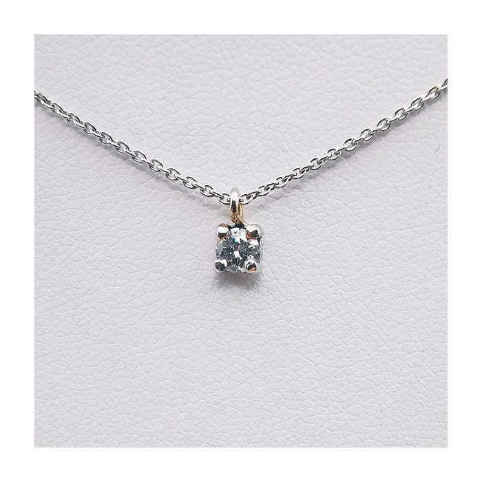 Collier Diamant 0.18 ct Or Blanc 750 - 18 carats Collier Diamant 0.18 ct Or Blanc 750 - 18 carats