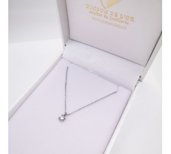 Collier Diamant 0.18 ct Or Blanc 750 - 18 carats