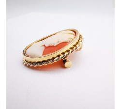 Broche Pendentif Camée Or Jaune 750 - 18 carats (Bijou Occasion)