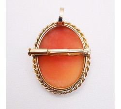 Broche Pendentif Camée Or Jaune 750 - 18 carats (Bijou Occasion)