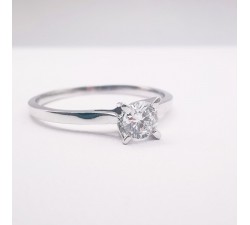 Bague "Liberté Sauvage" Diamant de Synthèse 0.24 ct Or Blanc 750 - 18 carats