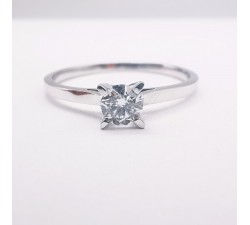 Bague "Liberté Sauvage" Diamant de Synthèse 0.24 ct Or Blanc 750 - 18 carats