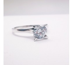 Bague "Liberté Sauvage" Diamant de Synthèse 0.83 ct Or Blanc 750 - 18 carats