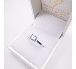 Bague "Liberté Sauvage" Diamant de Synthèse 0.83 ct Or Blanc 750 - 18 carats