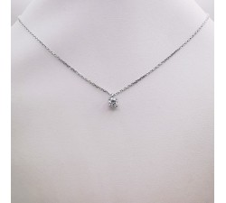 Collier "Liberté Sauvage" Diamant de Synthèse 0.25 ct Or Blanc 750 - 18 carats