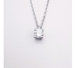 Collier "Liberté Sauvage" Diamant de Synthèse 0.25 ct Or Blanc 750 - 18 carats