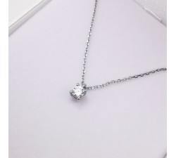 Collier "Liberté Sauvage" Diamant de Synthèse 0.25 ct Or Blanc 750 - 18 carats