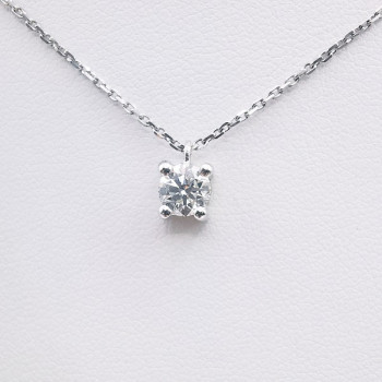Collier "Liberté Sauvage" Diamant de Synthèse 0.50 ct Or Blanc 750 - 18 carats