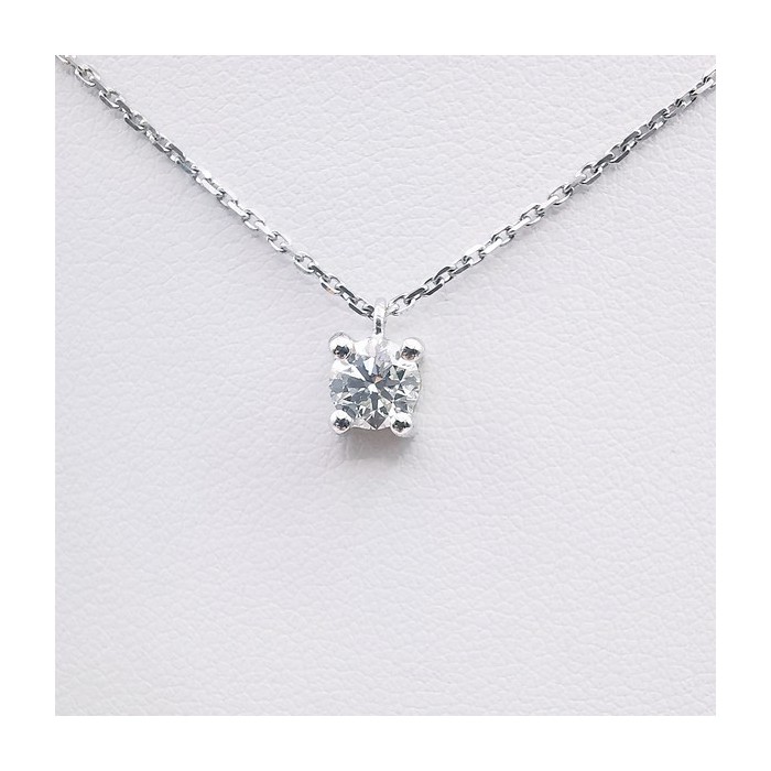 Collier "Liberté Sauvage" Diamant de Synthèse 0.50 ct Or Blanc 750 - 18 carats Collier "Liberté Sauvage" Diamant de Synthèse 0.50 ct Or Blanc 750 - 18 carats