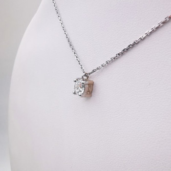 Collier "Liberté Sauvage" Diamant de Synthèse 0.50 ct Or Blanc 750 - 18 carats