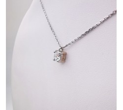 Collier "Liberté Sauvage" Diamant de Synthèse 0.50 ct Or Blanc 750 - 18 carats