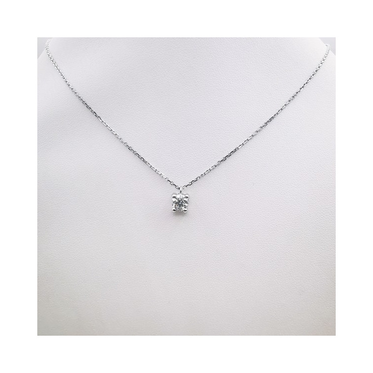 Collier "Liberté Sauvage" Diamant de Synthèse 0.50 ct Or Blanc 750 - 18 carats