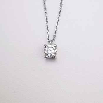 Collier "Liberté Sauvage" Diamant de Synthèse 0.50 ct Or Blanc 750 - 18 carats