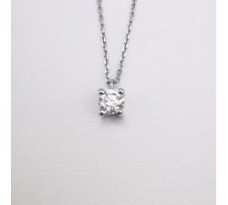Collier "Liberté Sauvage" Diamant de Synthèse 0.50 ct Or Blanc 750 - 18 carats