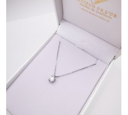 Collier "Liberté Sauvage" Diamant de Synthèse 0.50 ct Or Blanc 750 - 18 carats