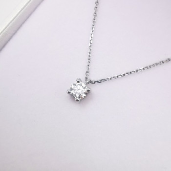 Collier "Liberté Sauvage" Diamant de Synthèse 0.50 ct Or Blanc 750 - 18 carats