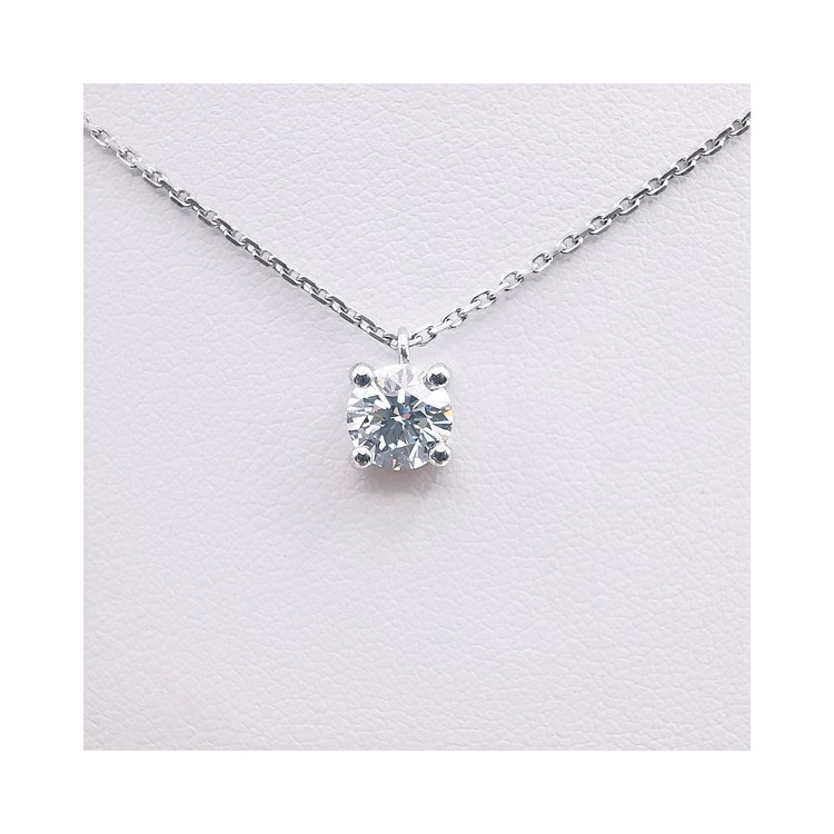 Collier "Liberté Sauvage" Diamant de Synthèse 0.83 ct Or Blanc 750 - 18 carats