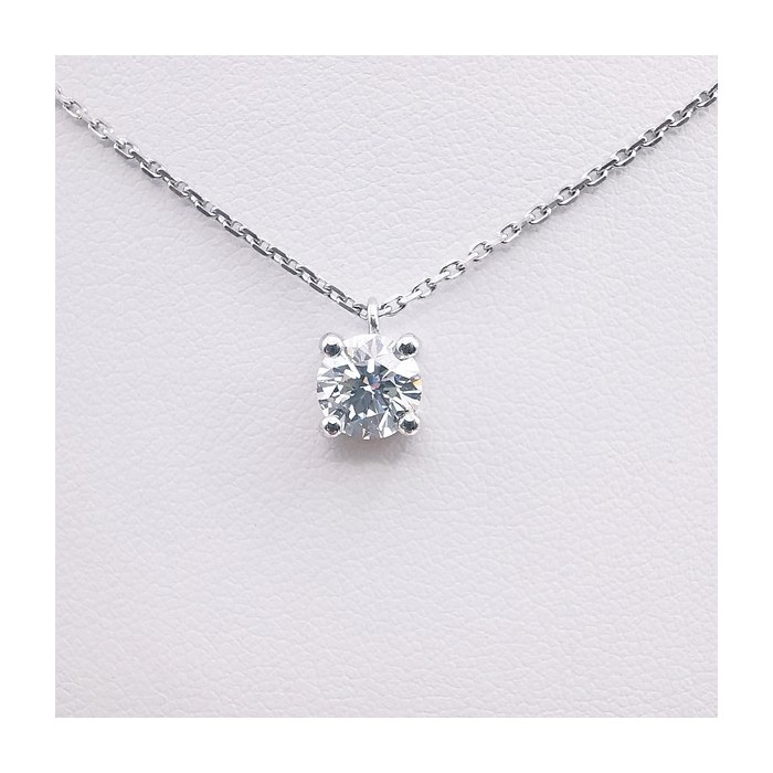 Collier "Liberté Sauvage" Diamant de Synthèse 0.83 ct Or Blanc 750 - 18 carats Collier "Liberté Sauvage" Diamant de Synthèse 0.83 ct Or Blanc 750 - 18 carats