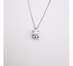 Collier "Liberté Sauvage" Diamant de Synthèse 0.83 ct Or Blanc 750 - 18 carats