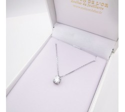 Collier "Liberté Sauvage" Diamant de Synthèse 0.83 ct Or Blanc 750 - 18 carats