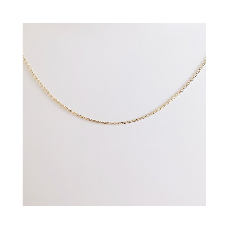 Chaîne 50 cm Or Jaune 750 - 18 carats Maille Forçat 1.40 grammes