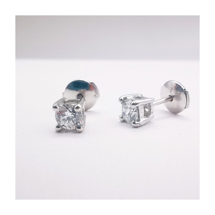 Boucles d'Oreilles "Liberté Sauvage" Diamant de Synthèse 2 x 0.25 ct Or Blanc 750 - 18 carats Boucles d'Oreilles "Liberté Sauvage" Diamant de Synthèse 2 x 0.25 ct Or Blanc 750 - 18 carats