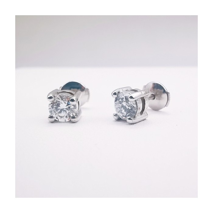 Boucles d'Oreilles "Liberté Sauvage" Diamant de Synthèse 2 x 0.50 ct Or Blanc 750 - 18 carats Boucles d'Oreilles "Liberté Sauvage" Diamant de Synthèse 2 x 0.50 ct Or Blanc 750 - 18 carats