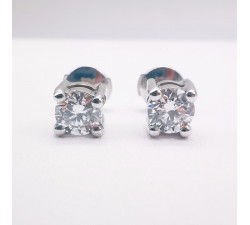 Boucles d'Oreilles "Liberté Sauvage" Diamant de Synthèse 2 x 0.50 ct Or Blanc 750 - 18 carats