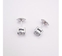 Boucles d'Oreilles "Liberté Sauvage" Diamant de Synthèse 2 x 0.50 ct Or Blanc 750 - 18 carats